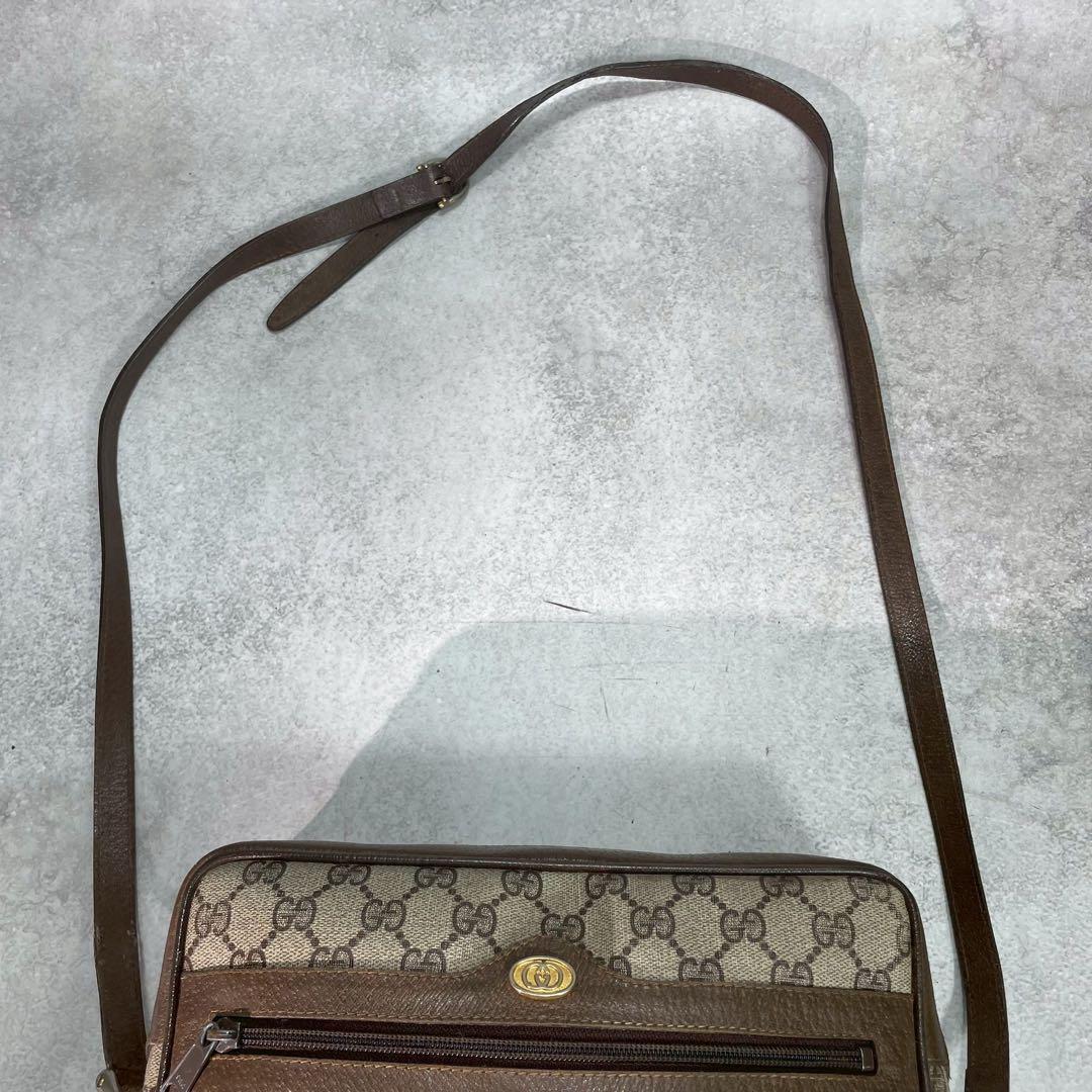 Gucci GG Sherry Line Shoulder Bag Brown Leather — view 4