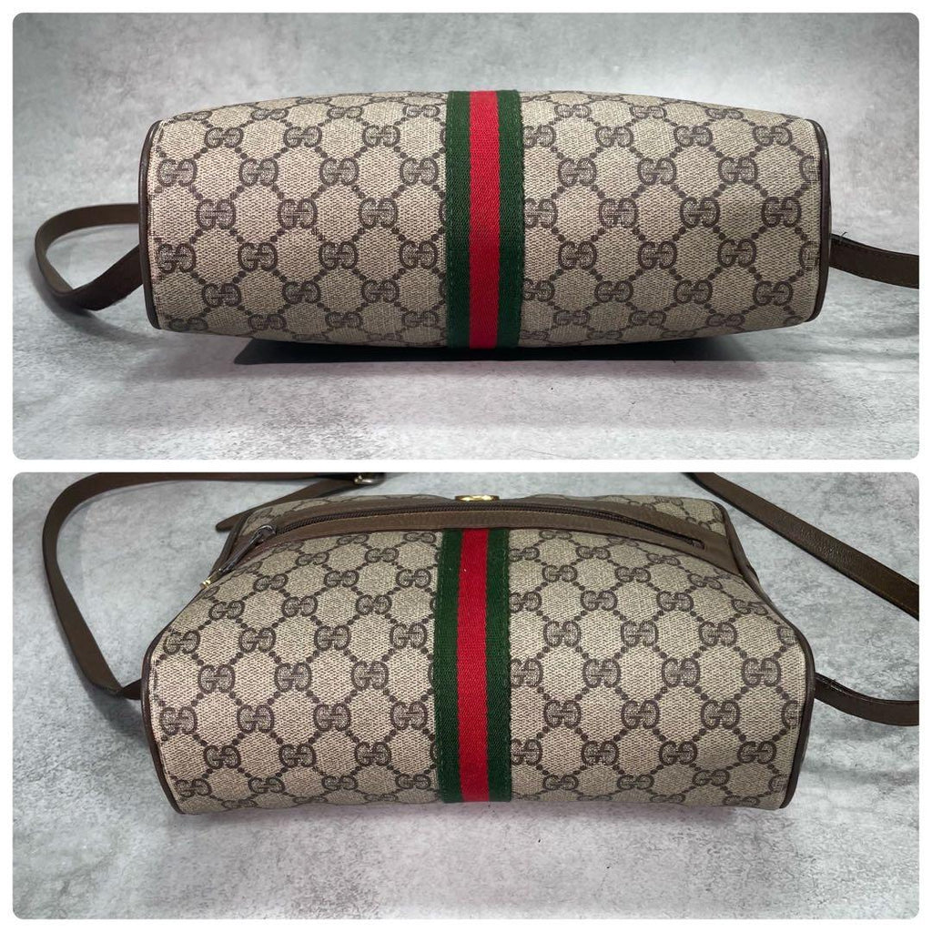 Gucci GG Sherry Line Shoulder Bag Brown Leather — view 8