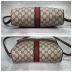 Gucci GG Sherry Line Shoulder Bag Brown Leather — view 8