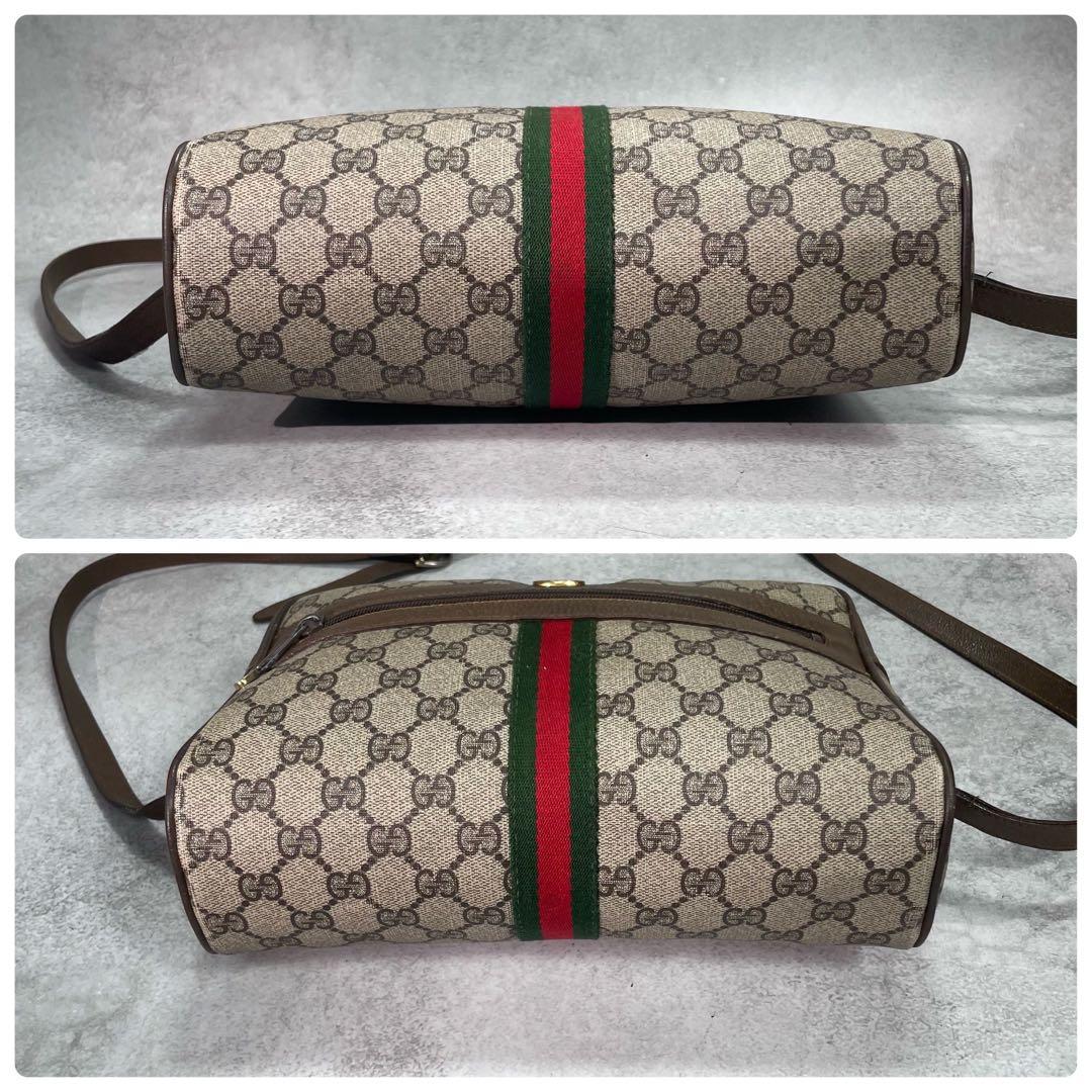 Gucci GG Sherry Line Shoulder Bag Brown Leather — view 8