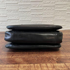 Celine Leather Triomphe Logo Hand Bag Gold Black — view 4