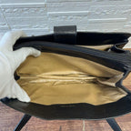 Celine Leather Triomphe Logo Hand Bag Gold Black — view 8
