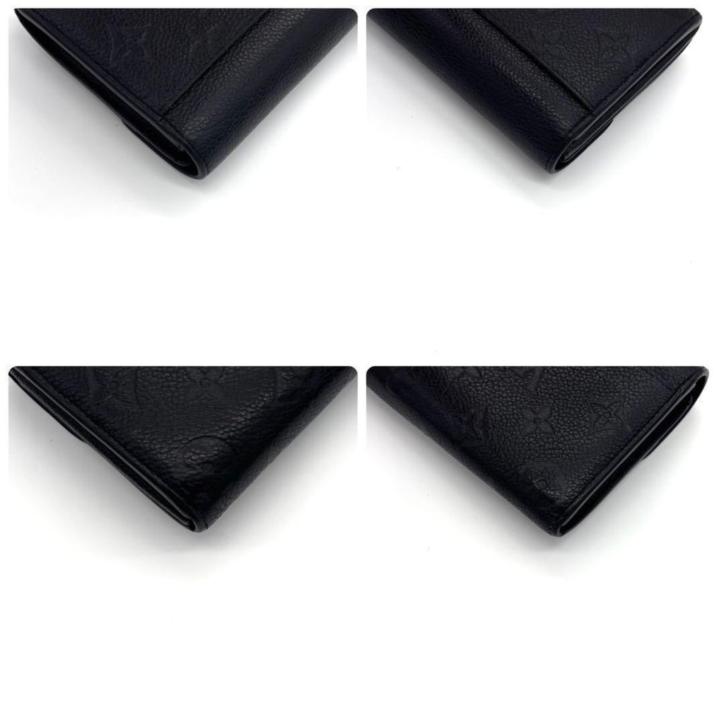 Louis Vuitton Monogram Empreinte Portefeuille Sarah Noir Black Wallet — view 7