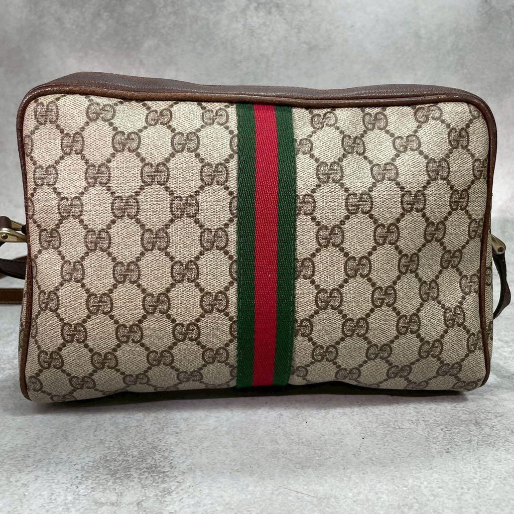 Gucci GG Sherry Line Shoulder Bag Brown Leather — view 3