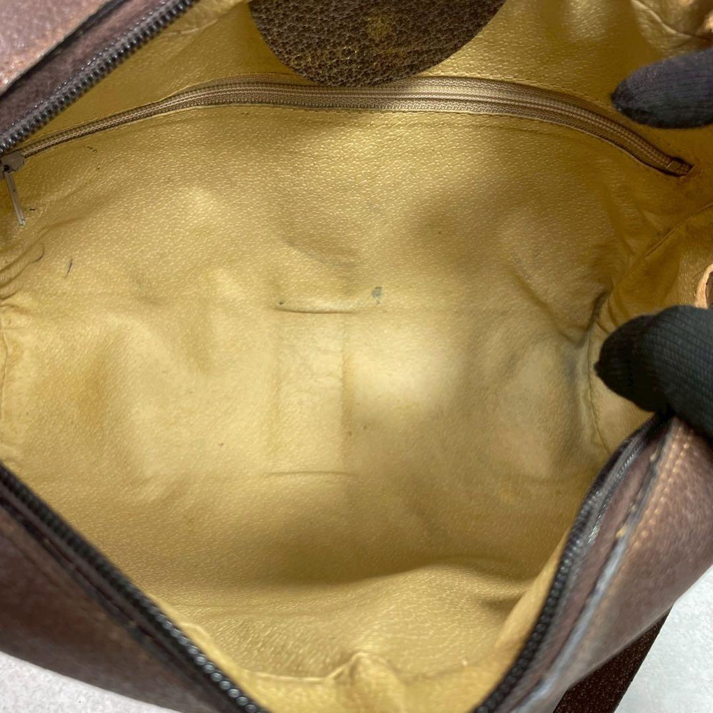 Gucci GG Sherry Line Shoulder Bag Brown Leather — view 5