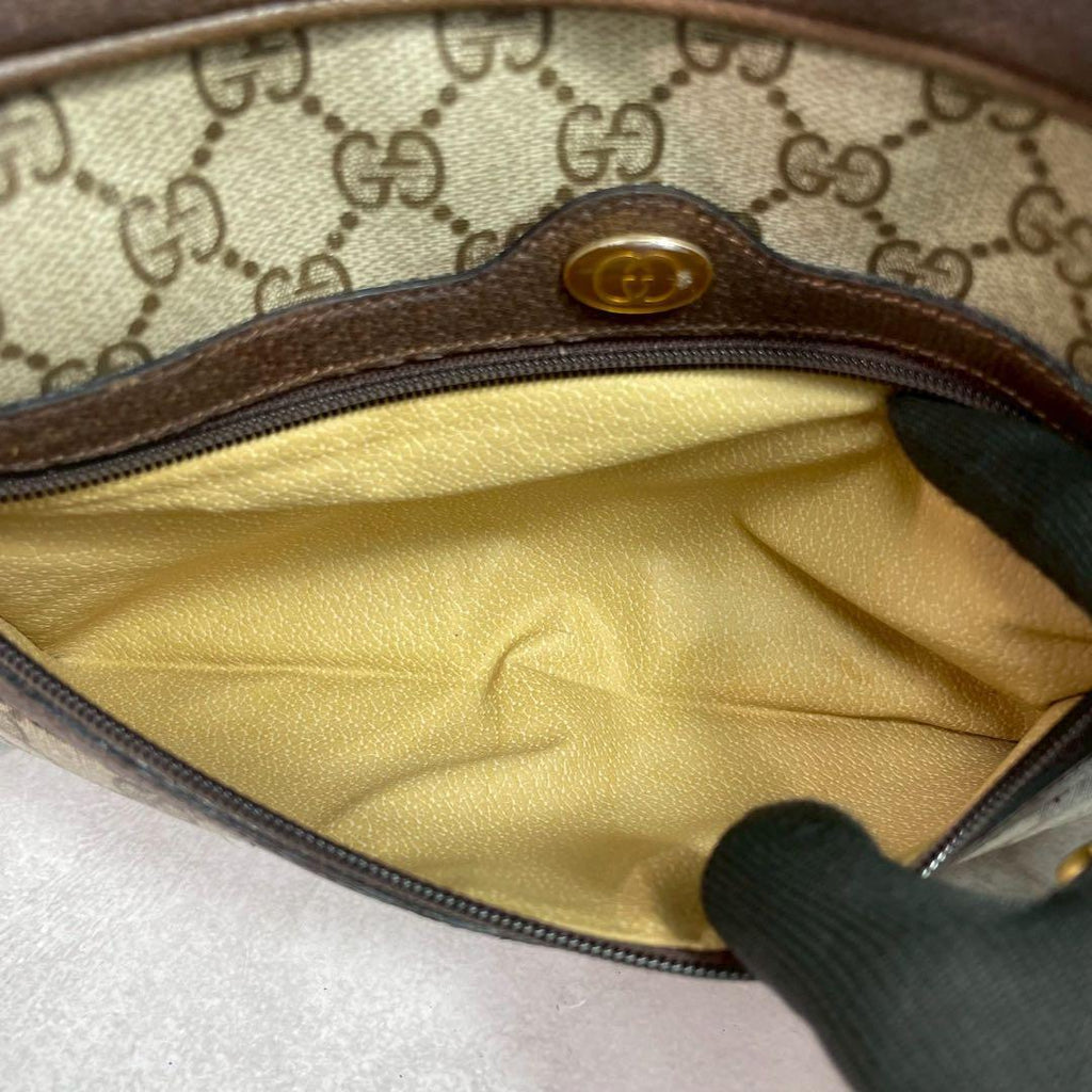 Gucci GG Sherry Line Shoulder Bag Brown Leather — view 6