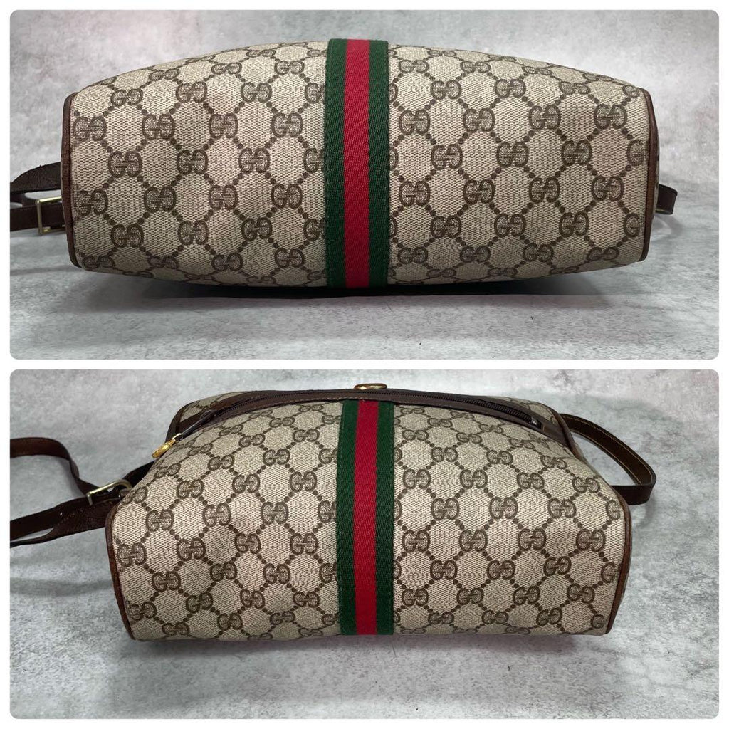 Gucci GG Sherry Line Shoulder Bag Brown Leather — view 8