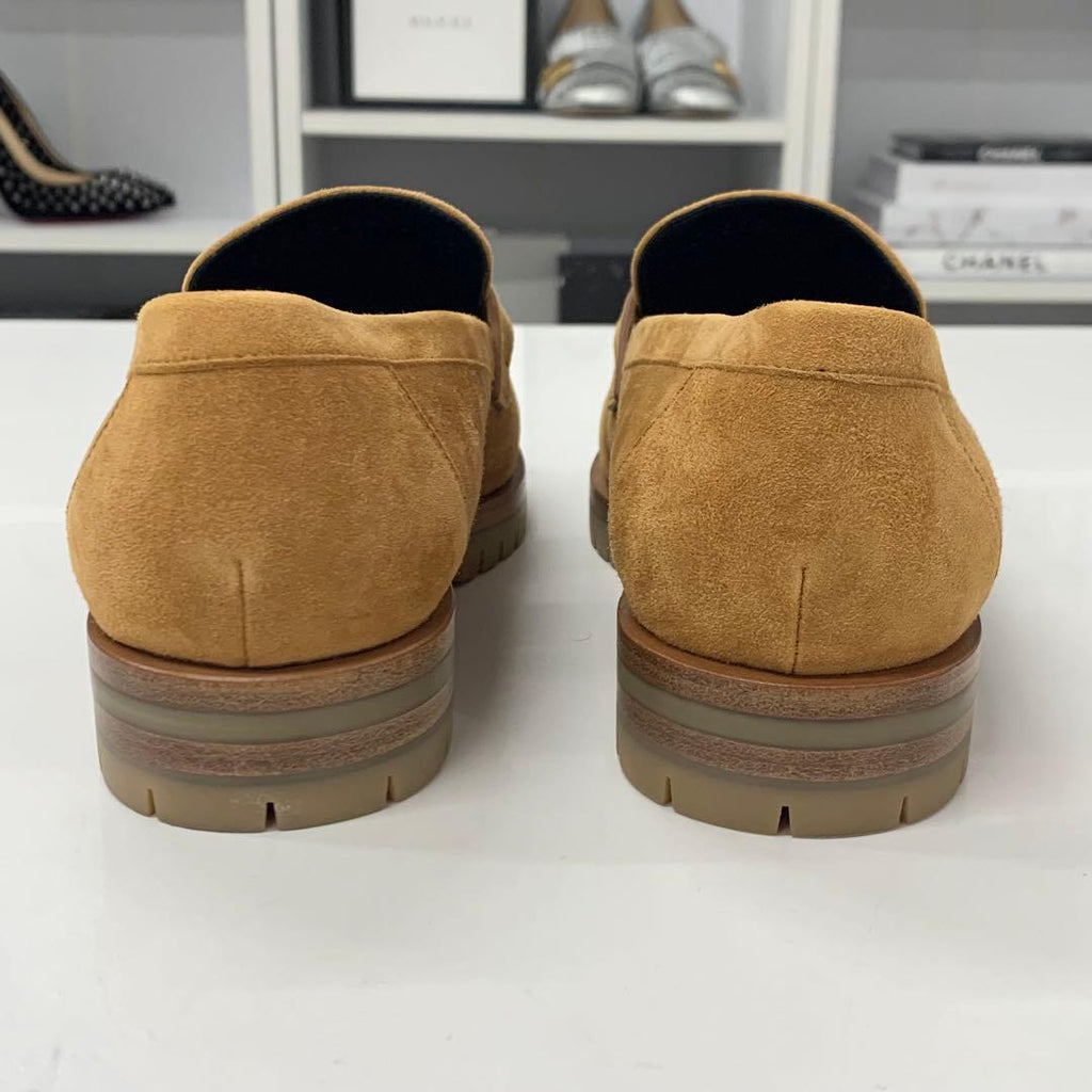 Hermes Faubourg Suede Hhardware Loafers Brown — view 5