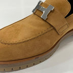 Hermes Faubourg Suede Hhardware Loafers Brown — view 9