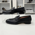 Hermes Paris Leather Loafers Black — view 3