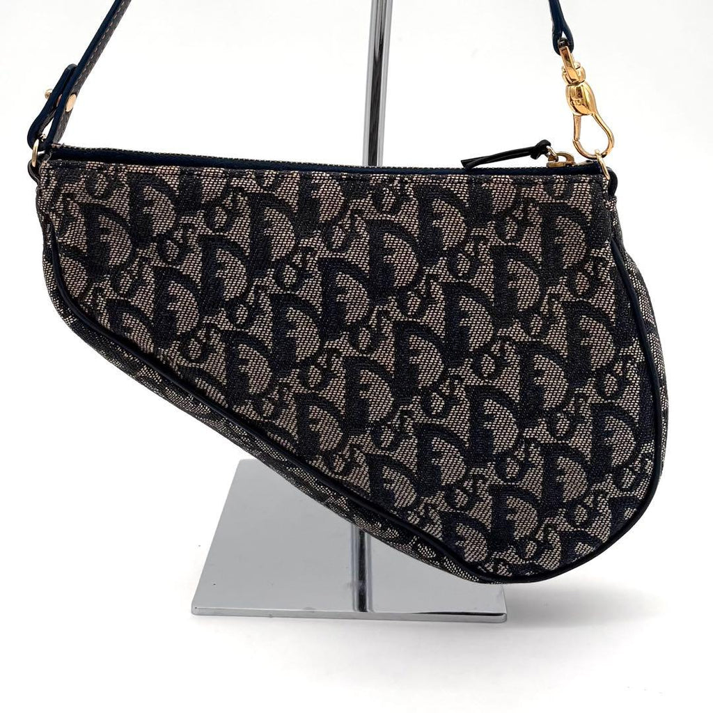 Dior Trotter Saddle Bag Navy Pouch — view 2