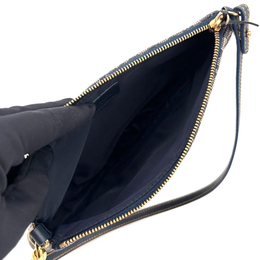 Dior Trotter Saddle Bag Navy Pouch — view 3