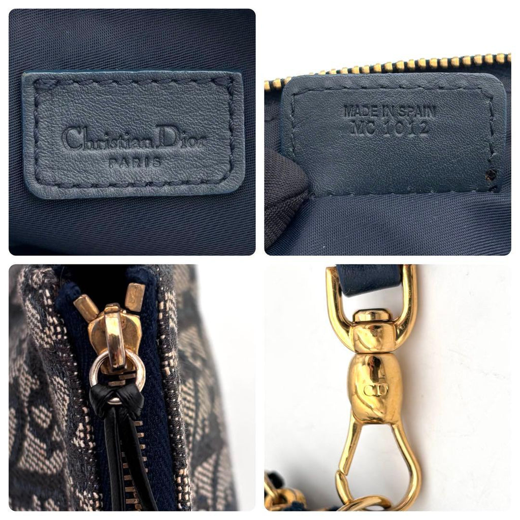 Dior Trotter Saddle Bag Navy Pouch — view 8