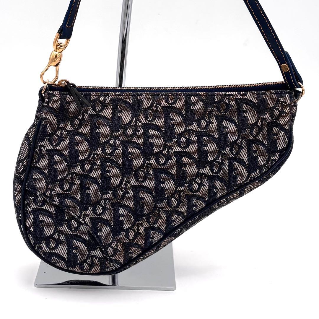 Dior Trotter Saddle Bag Navy Pouch — view 9