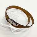 Hermes Leather Kelly 18 Belt Veau Gold Silver Handbag