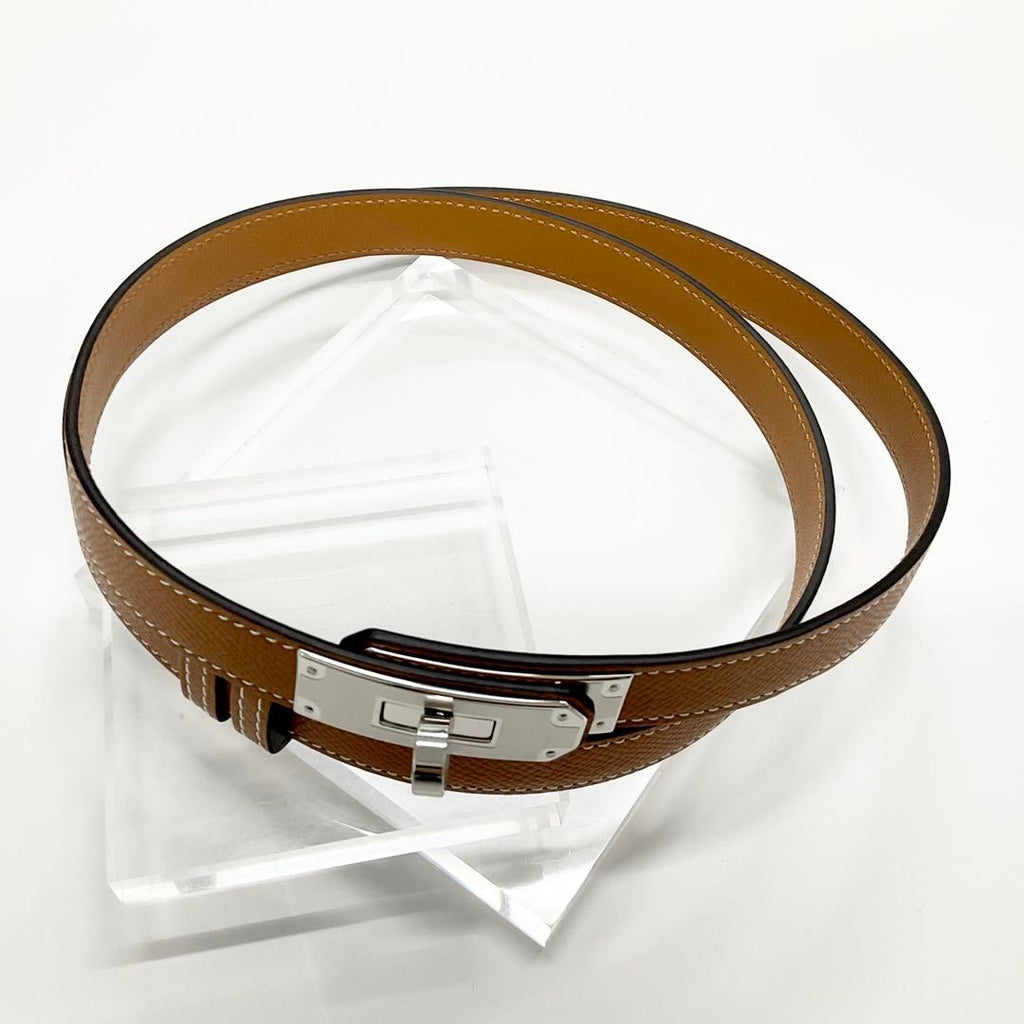 Hermes Leather Kelly 18 Belt Veau Gold Silver Handbag — view 2