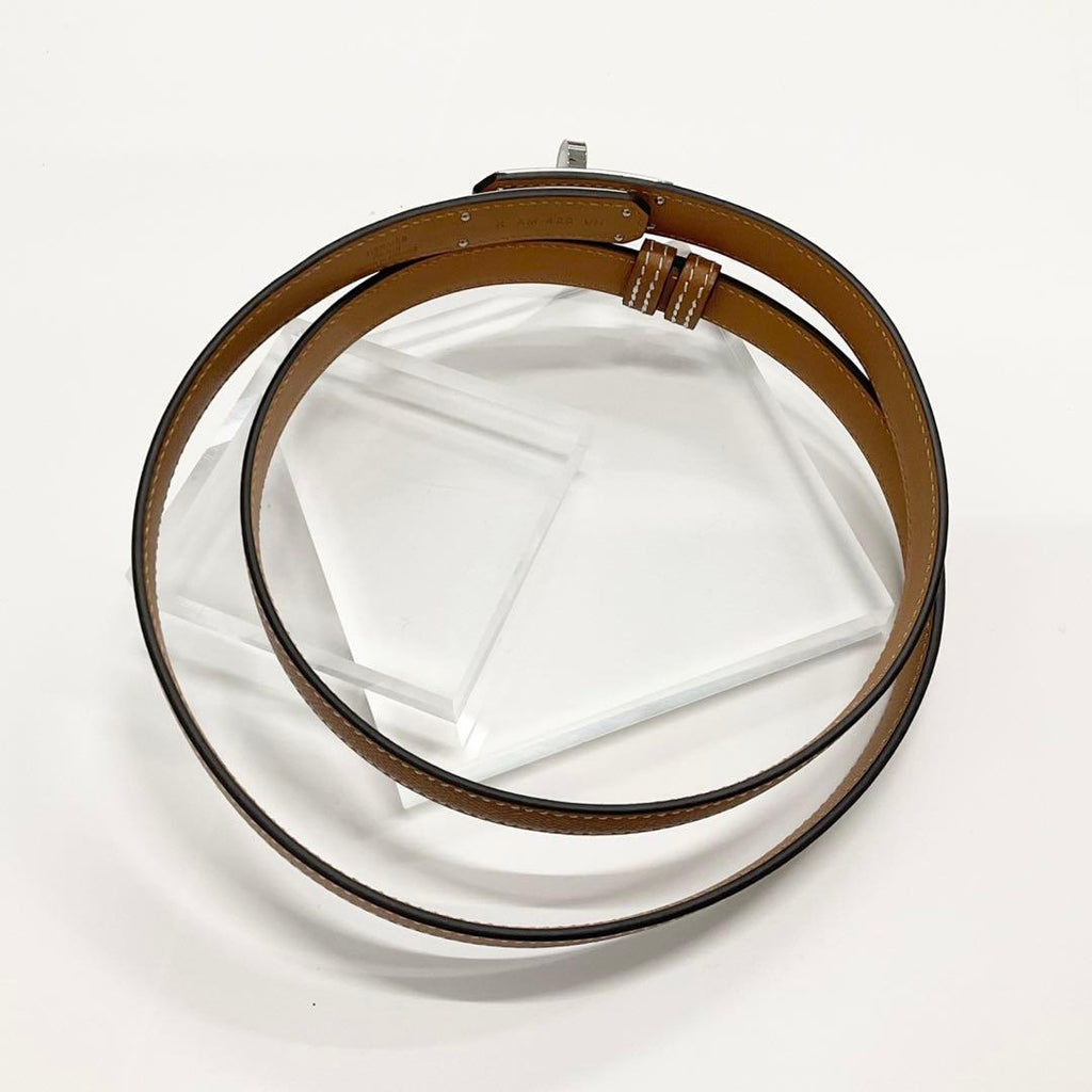 Hermes Leather Kelly 18 Belt Veau Gold Silver Handbag — view 3