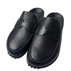 Hermes Mix Mules 36 Leather Black Slip Ons