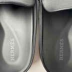 Hermes Mix Mules 36 Leather Black Slip Ons — view 8