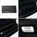 Chanel Long Wallet Half Coco Leather Black Chain — view 4