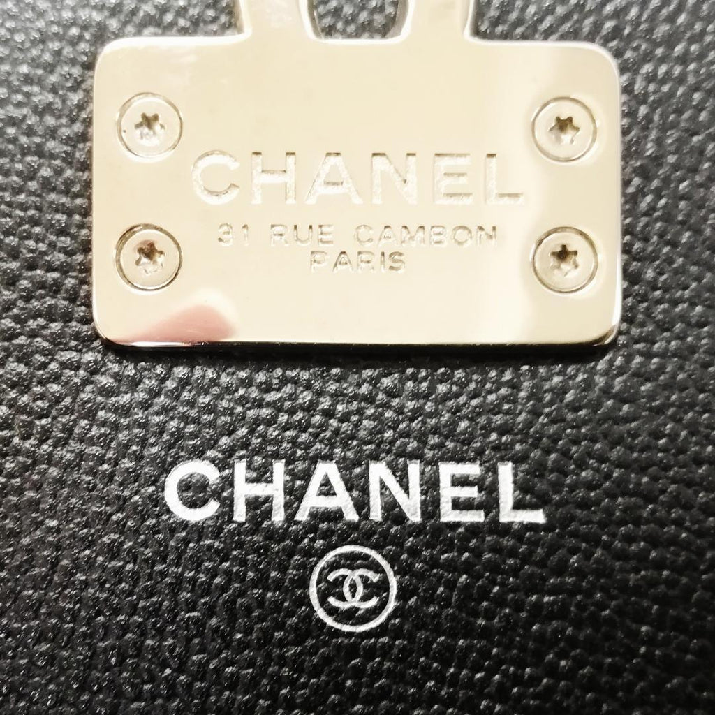 Chanel Long Wallet Half Coco Leather Black Chain — view 5