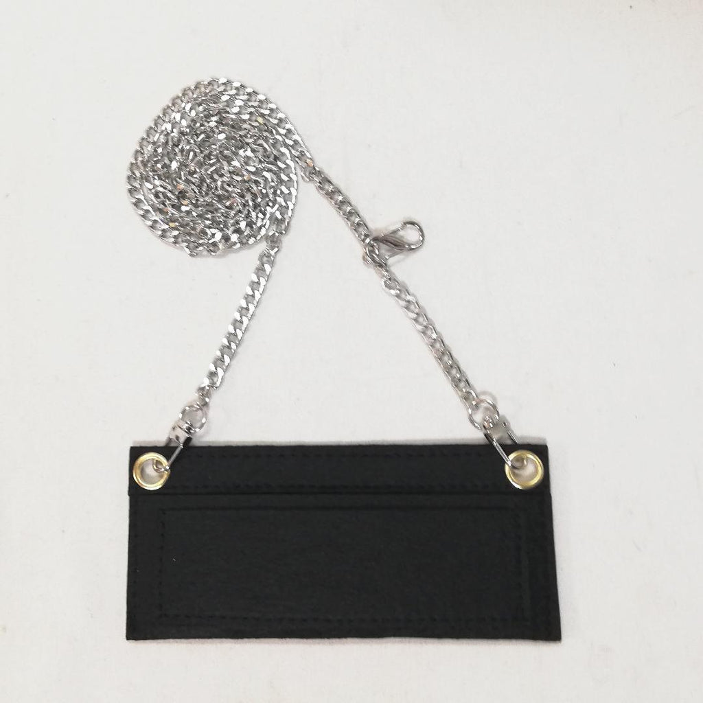Chanel Long Wallet Half Coco Leather Black Chain — view 6
