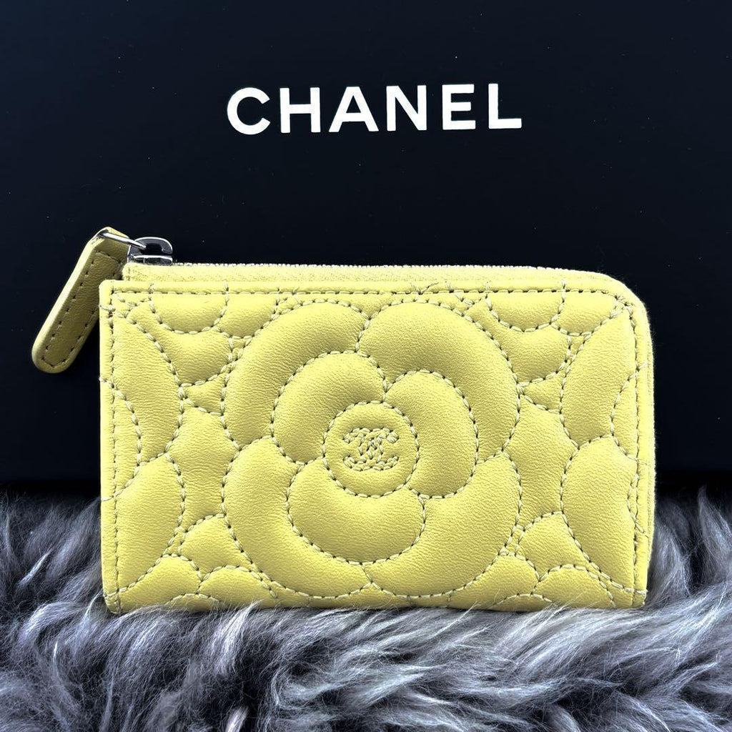 Chanel Wallet Camellia Stitch Ring Coin Purse