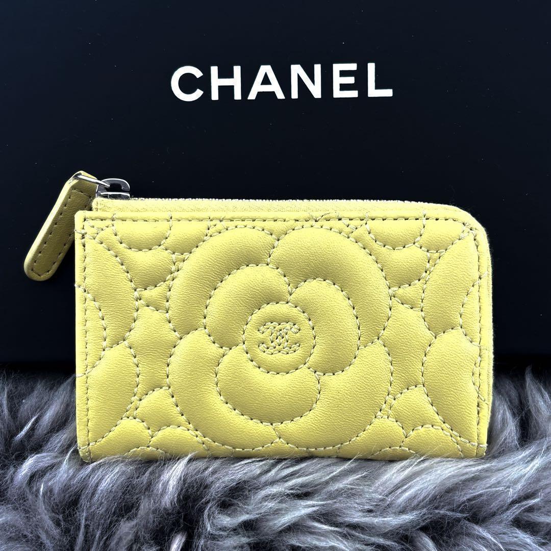 Chanel Wallet Camellia Stitch Ring Coin Purse