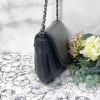 Chanel Half Moon Chain Shoulder Bag Black — view 6