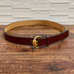 Gucci GG Guccissima Buckle Belt Gold Leather Bordeaux — view 5