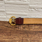 Gucci GG Guccissima Buckle Belt Gold Leather Bordeaux — view 8