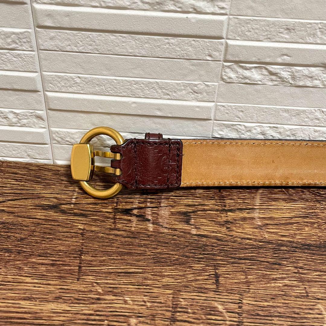 Gucci GG Guccissima Buckle Belt Gold Leather Bordeaux — view 8