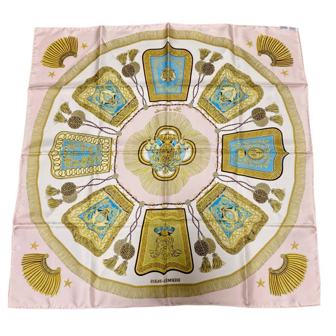 Hermes Carre 90 Poste Et Cavalerie Saber Decoration Scarf — view 3