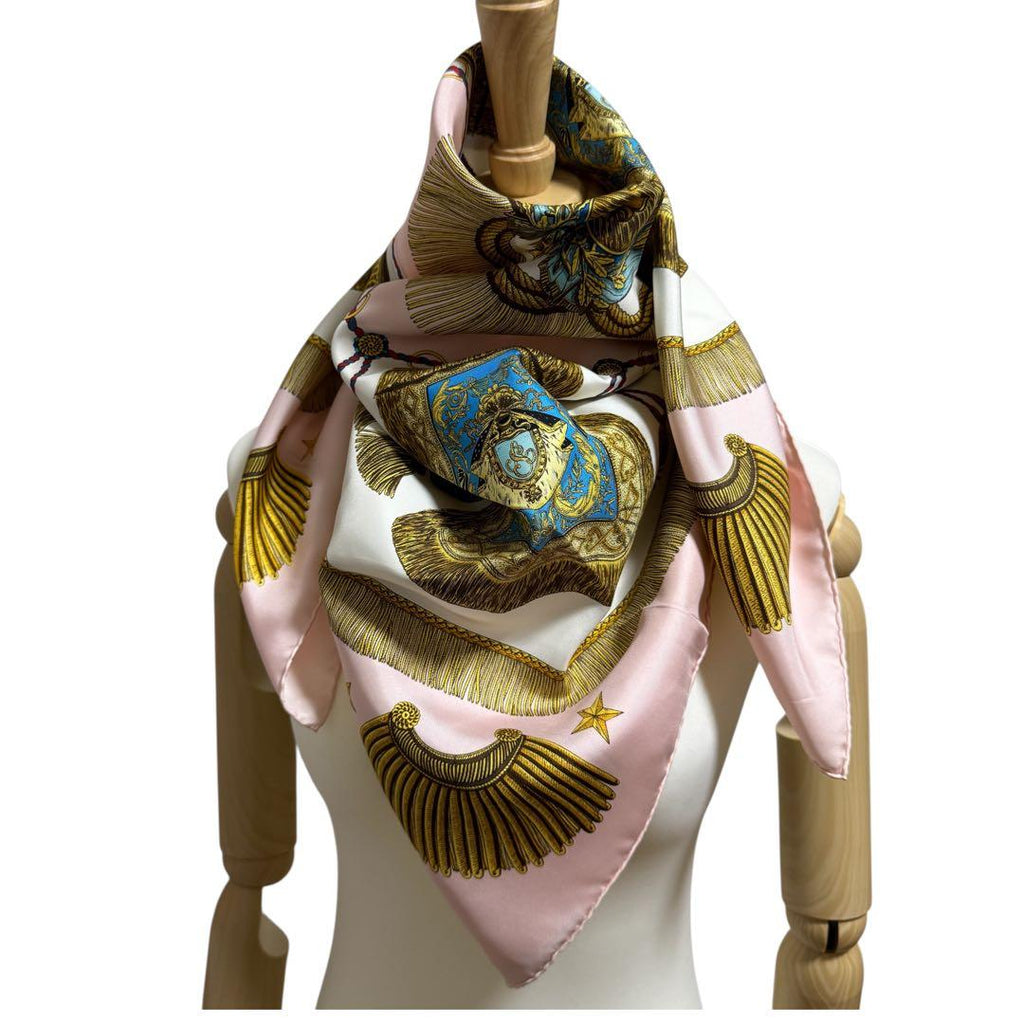 Hermes Carre 90 Poste Et Cavalerie Saber Decoration Scarf — view 5