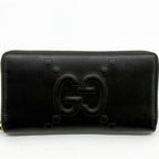 Gucci Jumbo GG Embossed Zip Around Wallet Black — view 2