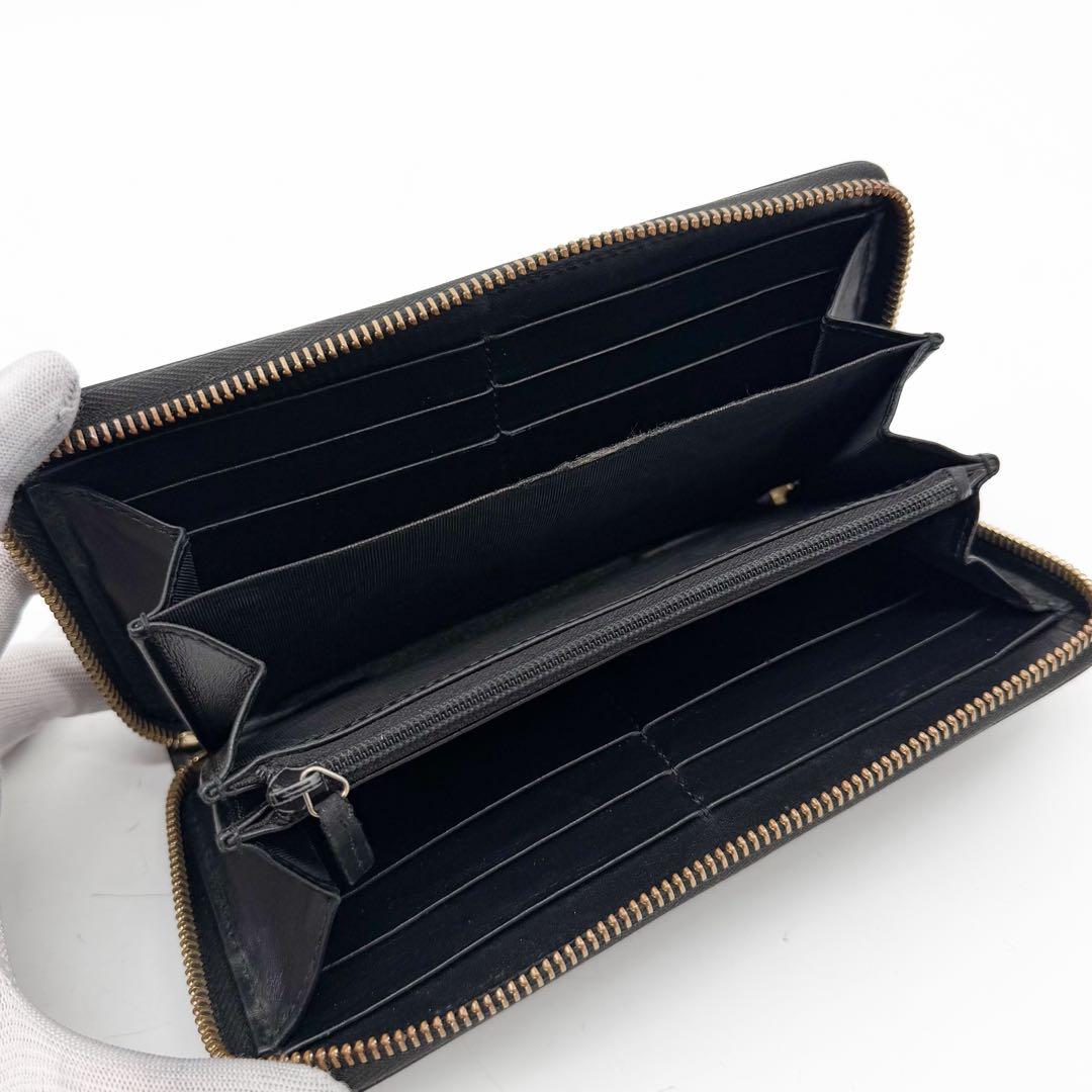 Gucci Jumbo GG Embossed Zip Around Wallet Black — view 6