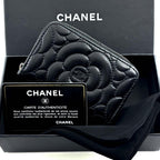 Chanel Wallet Camellia Stitch Coin Purse