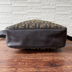 Fendi Canvas Leather Zucca Pattern Shoulder Bag Brown — view 5