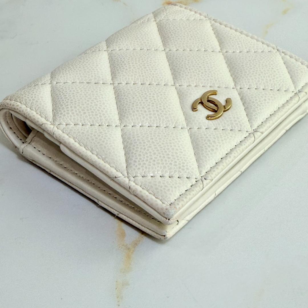 Chanel Quilted Caviar Leather Bifold Wallet — view 4