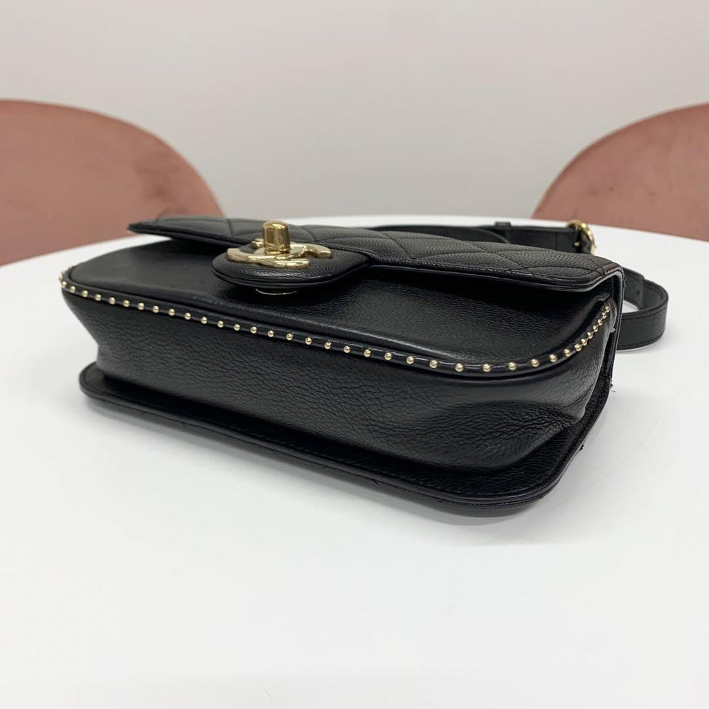 Chanel Quilted Single Flap CC Logo 2-Way Shoulder — view 4