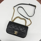Chanel Quilted Single Flap CC Logo 2-Way Shoulder — view 5