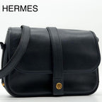 Hermes Rare Vintage Noumea Shoulder Bag Navy