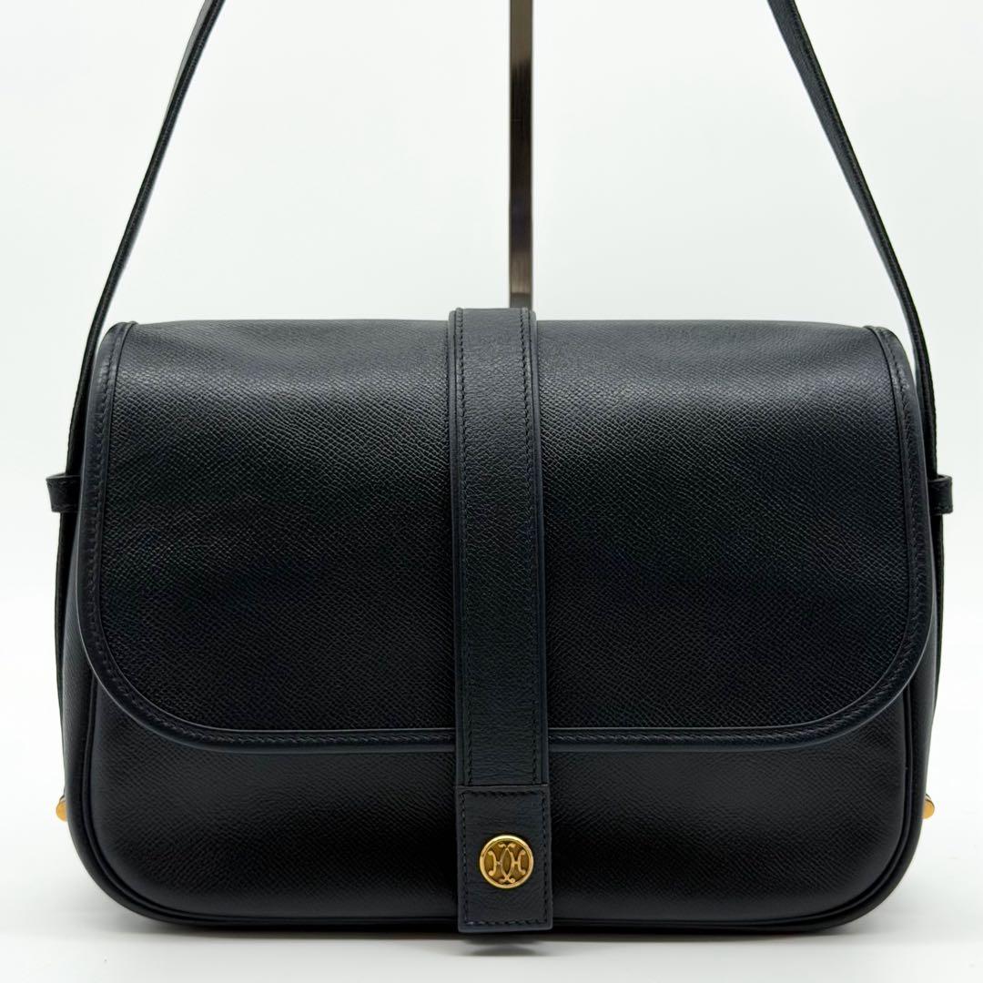 Hermes Rare Vintage Noumea Shoulder Bag Navy — view 2