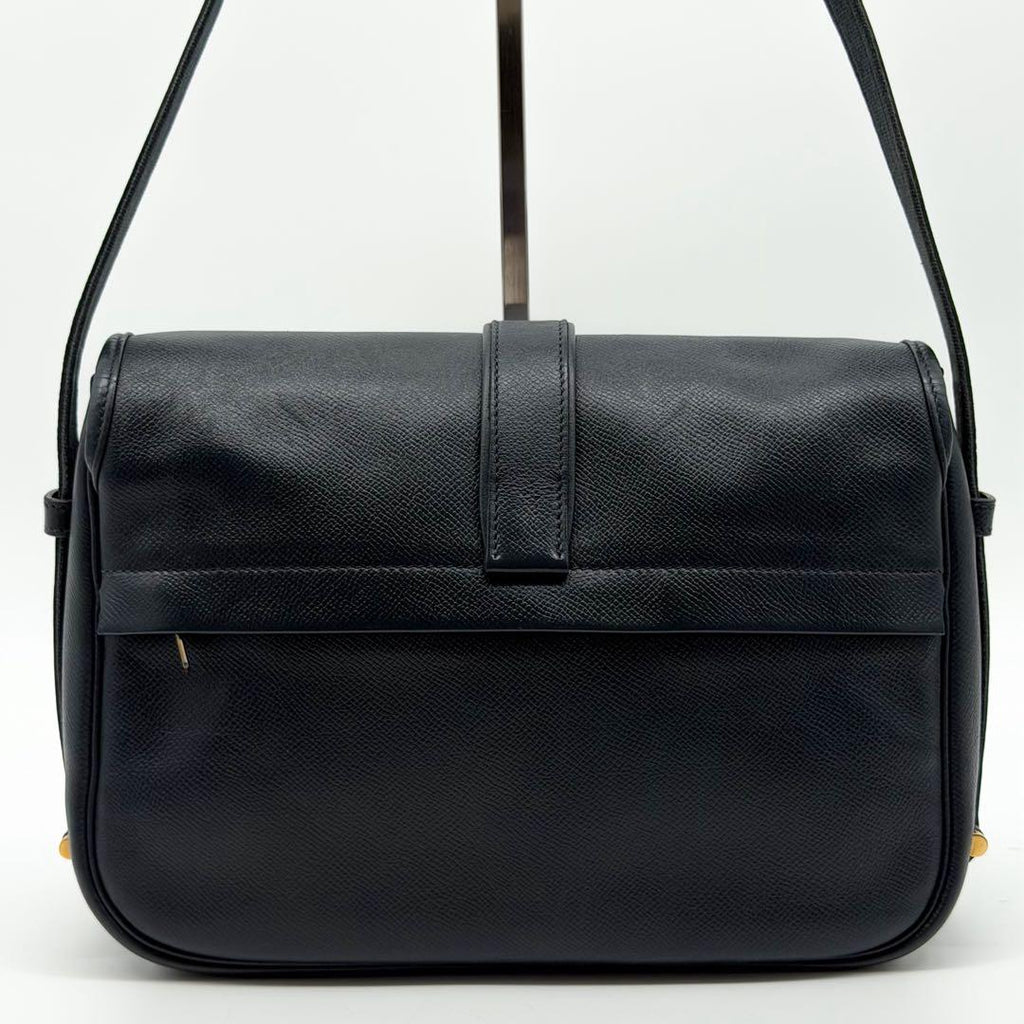 Hermes Rare Vintage Noumea Shoulder Bag Navy — view 3