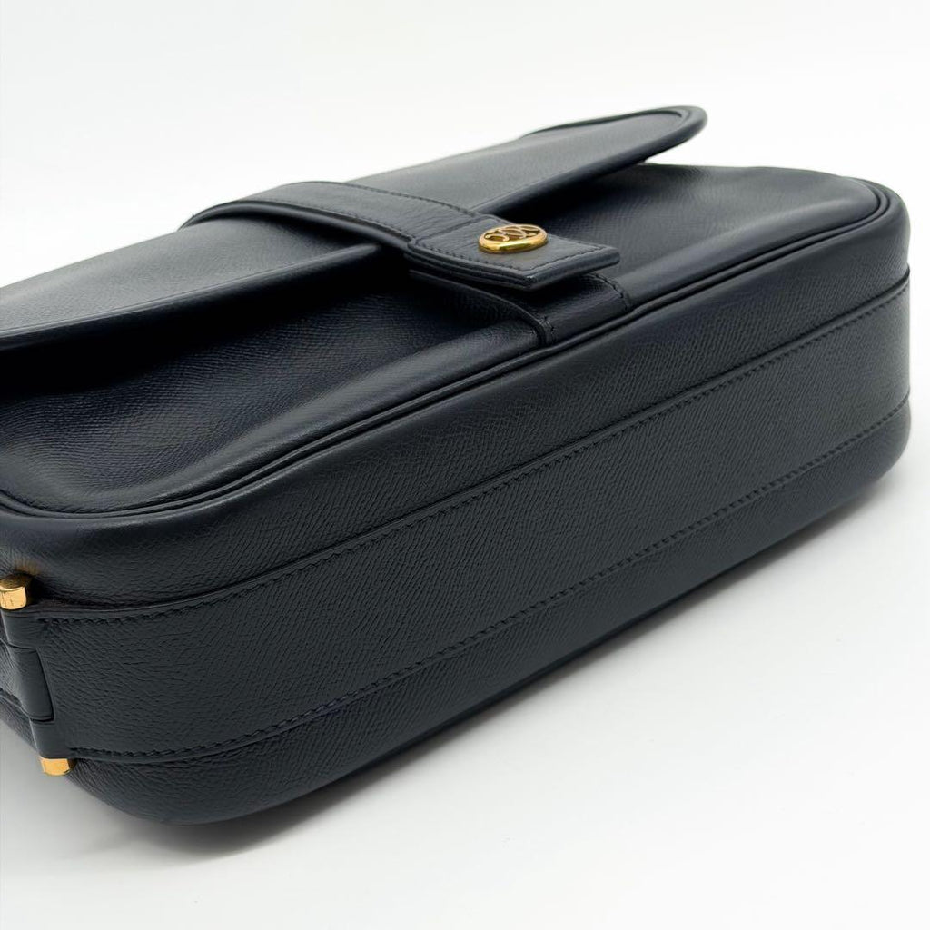 Hermes Rare Vintage Noumea Shoulder Bag Navy — view 6