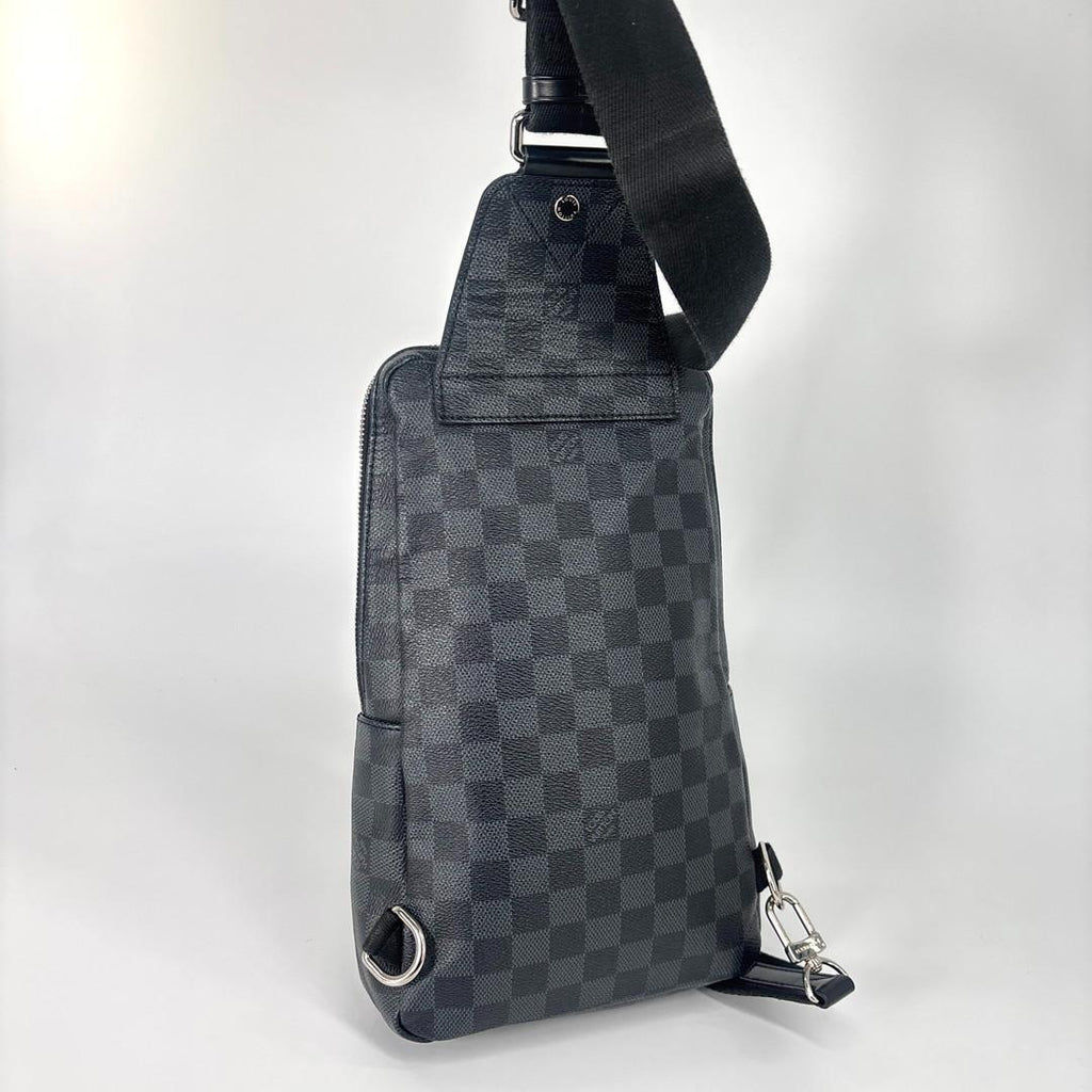 Louis Vuitton Super Damier Graphite Sling Bag Black — view 5