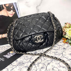 Chanel Chain Around Double Flap Quilted Black
