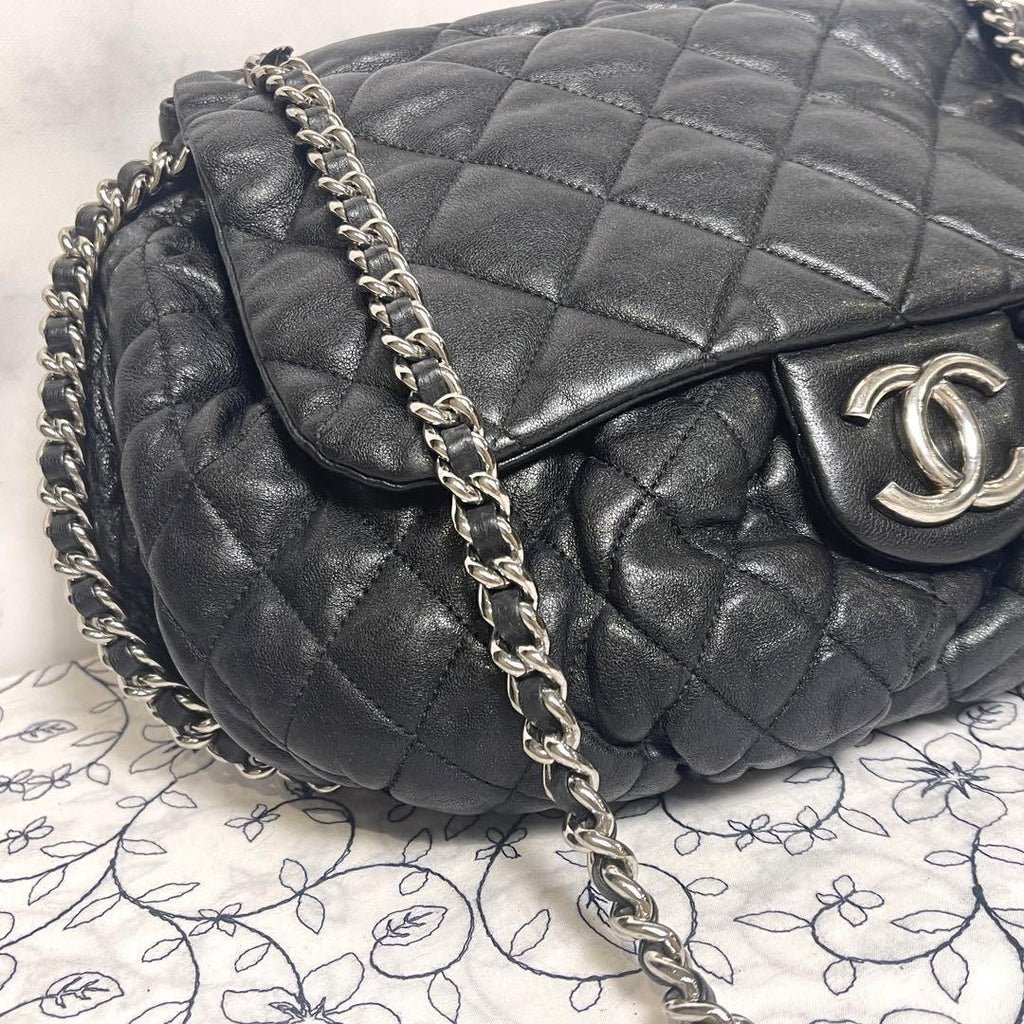 Chanel Chain Around Double Flap Quilted Black — view 3