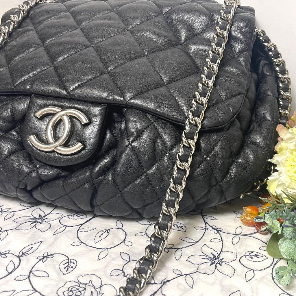 Chanel Chain Around Double Flap Quilted Black — view 4