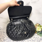 Chanel Chain Around Double Flap Quilted Black — view 8